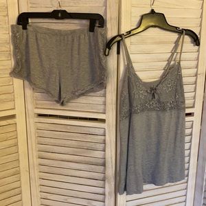 Grey Lacey pj set